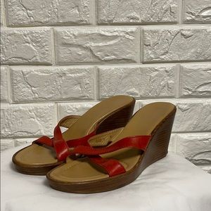 J.Crew Wedges - red, size 8